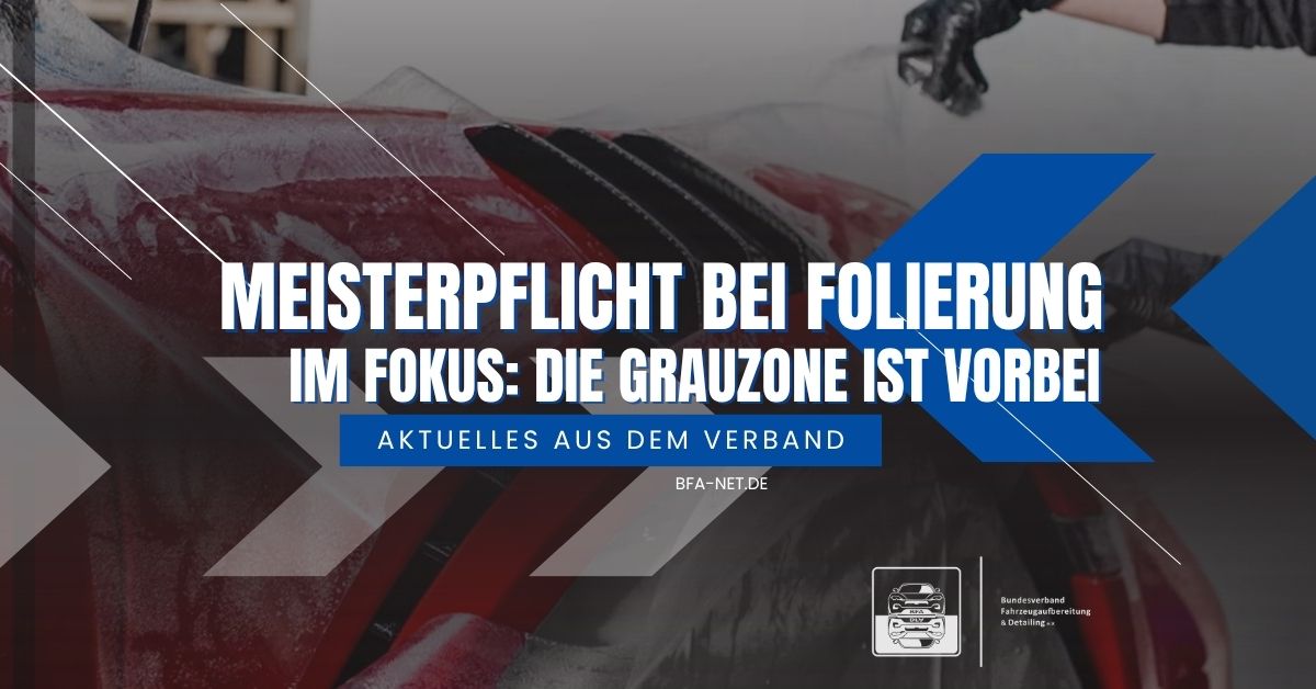meisterpflicht bei folierung